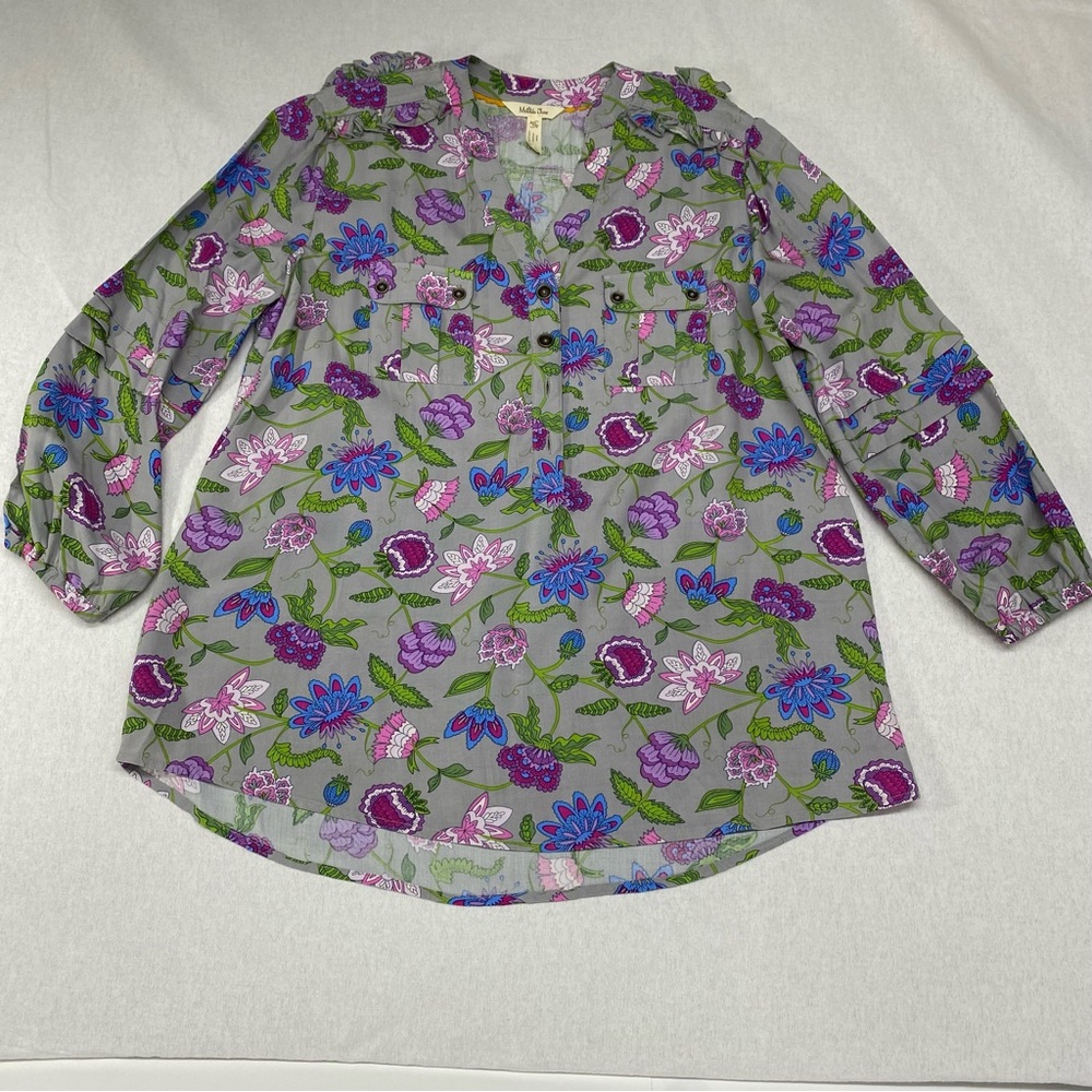 Matilda Jane Thinking Out Loud Long sleeve Blouse Size XS Floral Print Pullover